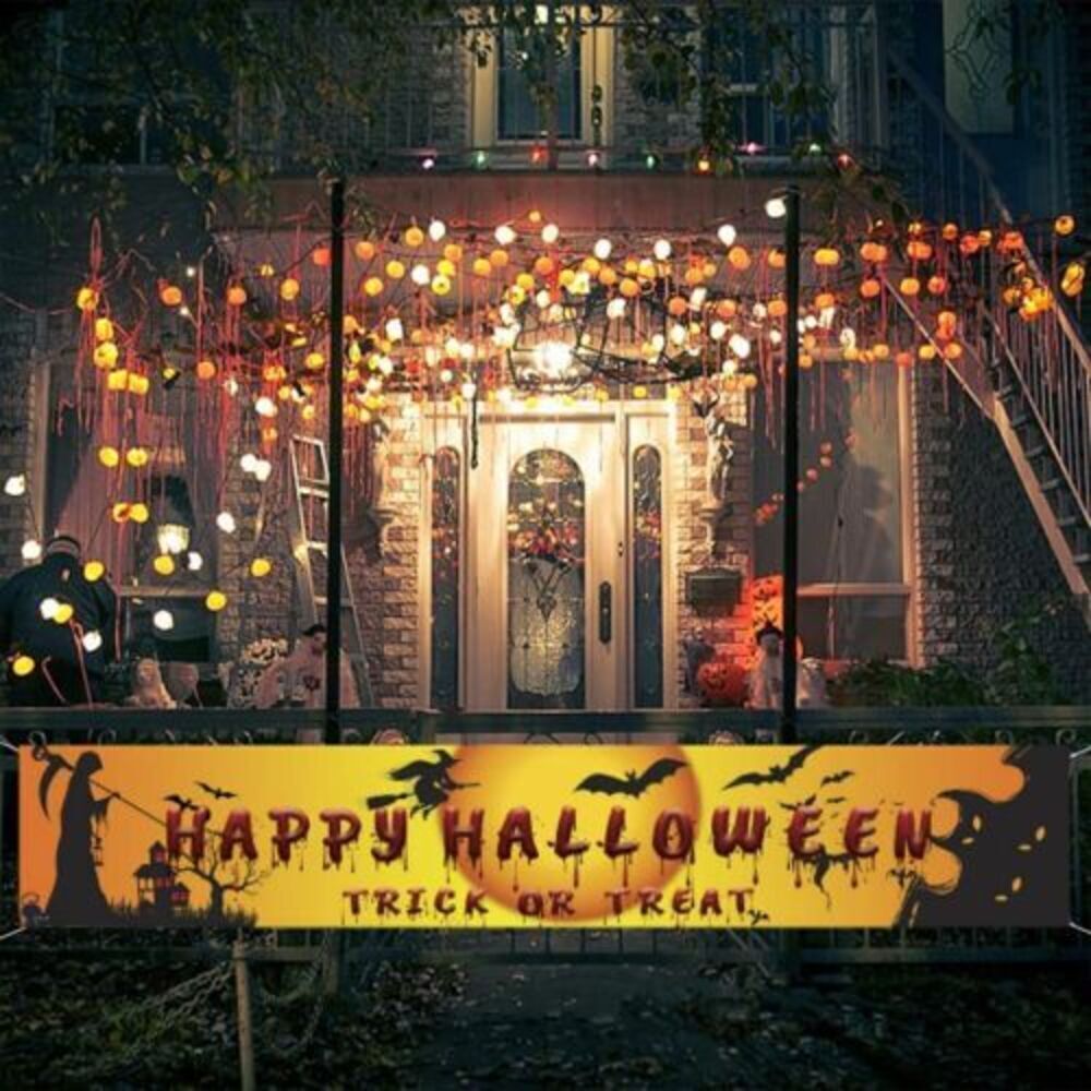 Halloween Outdoor Decoration 98 X 19" Large Happy Halloween Banner SET OF 4 new